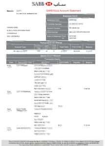 沙特银行账单pdf模板Saudi bank statement pdf template-帮司令