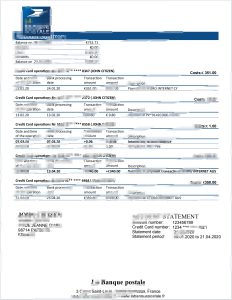 法国银行信用卡账单pdf模板French bank credit card statement pdf template-帮司令