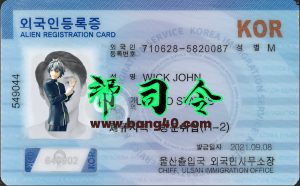 韩国登陆证/居留证/居住证/身份证PS/PSD模板Korean landing card/residence card/residence card/ID card PS/PSD template-帮司令