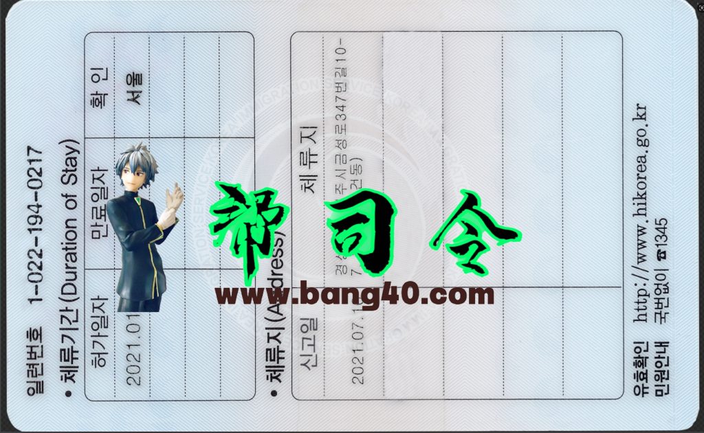 图片[2]-韩国登陆证/居留证/居住证/身份证PS/PSD模板
