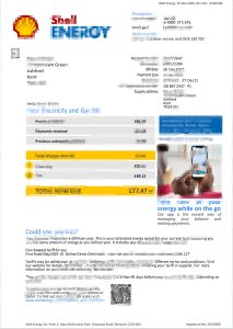 英国壳牌石油能源账单pdf模板UK Shell Petroleum Energy Bill PDF Template-帮司令