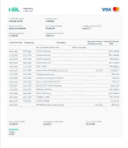 巴基斯坦银行账单/KYC地址证明word/pdf模板Pakistan Bank Statement/KYC Address Proof Word/PDF Template-帮司令