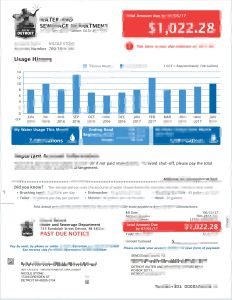 美国密歇根州底特律水电费账单pdf模板Detroit Michigan utility bill pdf template-帮司令