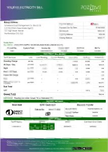 英国水电费账单pdf模板UK utility bill pdf template-帮司令