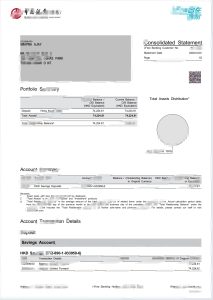 香港中国银行账单/KYC地址证明pdf模板Hong Kong China Bank Statement/KYC Address Proof PDF Template-帮司令