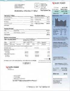 美国太平洋电力水电费账单word/pdf模板Pacific Electric utility bill word/pdf template-帮司令