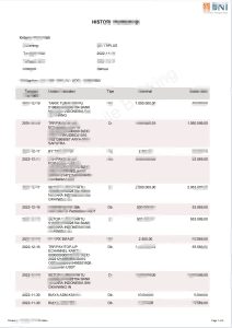印尼银行交易记录pdf模板Indonesian bank transaction record pdf template-帮司令