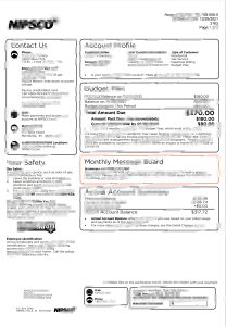 美国印第安纳州水电费账单word/pdf模板Indiana utility bill word/pdf template-帮司令
