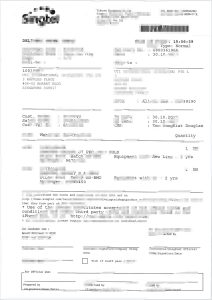 新加坡新电信销售账单pdf模板Singapore New Telecom Sales Invoice PDF Template-帮司令