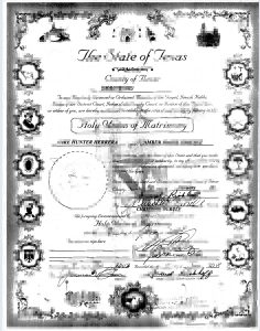 美国德州结婚证pdf模板Texas marriage certificate pdf template-帮司令