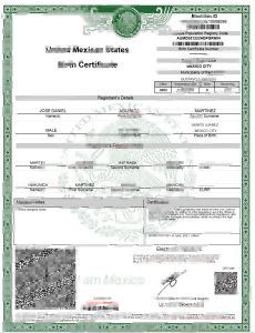 墨西哥出生证明Word和PDF模板Mexican Birth Certificate Word and PDF Template-帮司令