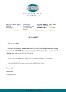 希腊国家银行银行推荐信模板National Bank of Greece Bank Recommendation Letter Template-帮司令