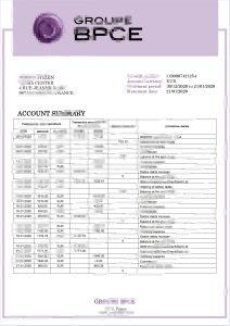 法国集团 BPCE 银行对账单模板French Group BPCE Bank Statement Template-帮司令