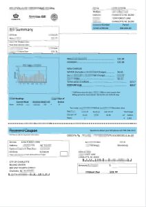 美国北卡罗来纳州夏洛特市水费账单Water bill in Charlotte, North Carolina, USA-帮司令