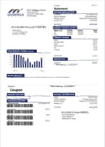 美国德克萨斯州曼斯菲尔德水电费账单模板（Word 和 PDF 格式）Mansfield, Texas, USA utility bill template (Word and PDF formats)-帮司令