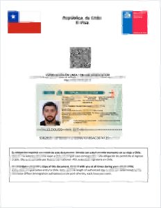 智利电子签证模板Chile electronic visa template-帮司令