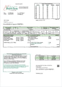美国新罕布什尔州电力合作社电费账单Word和PDF模板New Hampshire Electric Cooperative Electricity Bill Word and PDF Template-帮司令