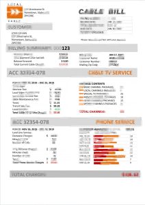 美国海洋本地电缆公用事业账单模板（Word 和 PDF 格式）US Marine Local Cable Utility Bill Template (Word and PDF Formats)-帮司令