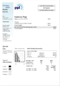 美国宾夕法尼亚州 PPL 电力账单模板（Word 和 PDF 格式）USA Pennsylvania PPL Electric Utility Bill Template In Word And PDF Format-帮司令