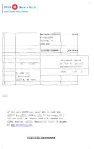 BMO哈里斯银行对账单BMO Harris Bank Statement-帮司令