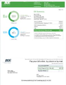 美国马里兰州巴尔的摩燃气电力公司 (BGE) 公用事业账单模板USA Maryland Baltimore Gas and Electric (BGE) utility bill template-帮司令