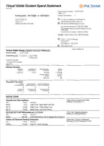 PNC 银行虚拟钱包学生支出报表模板PNC Bank Virtual Wallet Student Spend Statement Template-帮司令