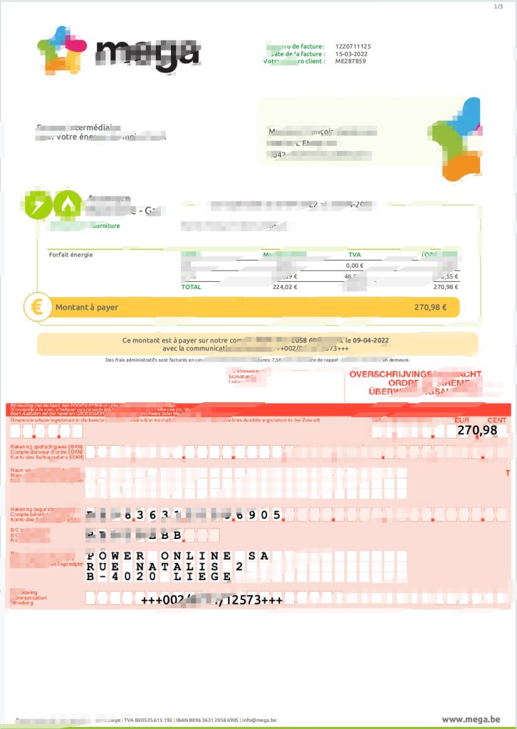 Word 和 PDF 格式的 Mega Facture 模板