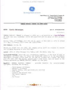 英国通用电气能源公司工作邀请函模板UK Ge-Energy job offer Letter template-帮司令