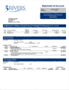 河流联邦信用合作社报表模板（Word 和 PDF 格式）Rivers Federal Credit Union Statement Template In Word And PDF Format-帮司令