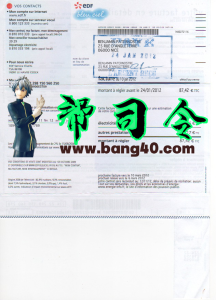 法国水电费账单 psd 模板France utility bill psd template-帮司令