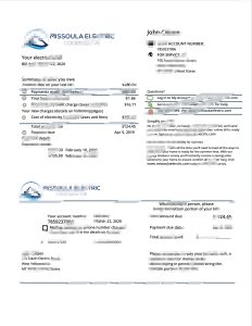 美国蒙大拿州米苏拉电力合作社电费账单Word和PDF模板USA Montana Missoula Electric Cooperative Electricity Utility Bill Word And PDF Template-帮司令