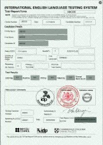 雅思考试报告雅思英语考试成绩证明 PSD 模板IELTS Test ReportIELTS English Test Score Certificate PSD Template-帮司令