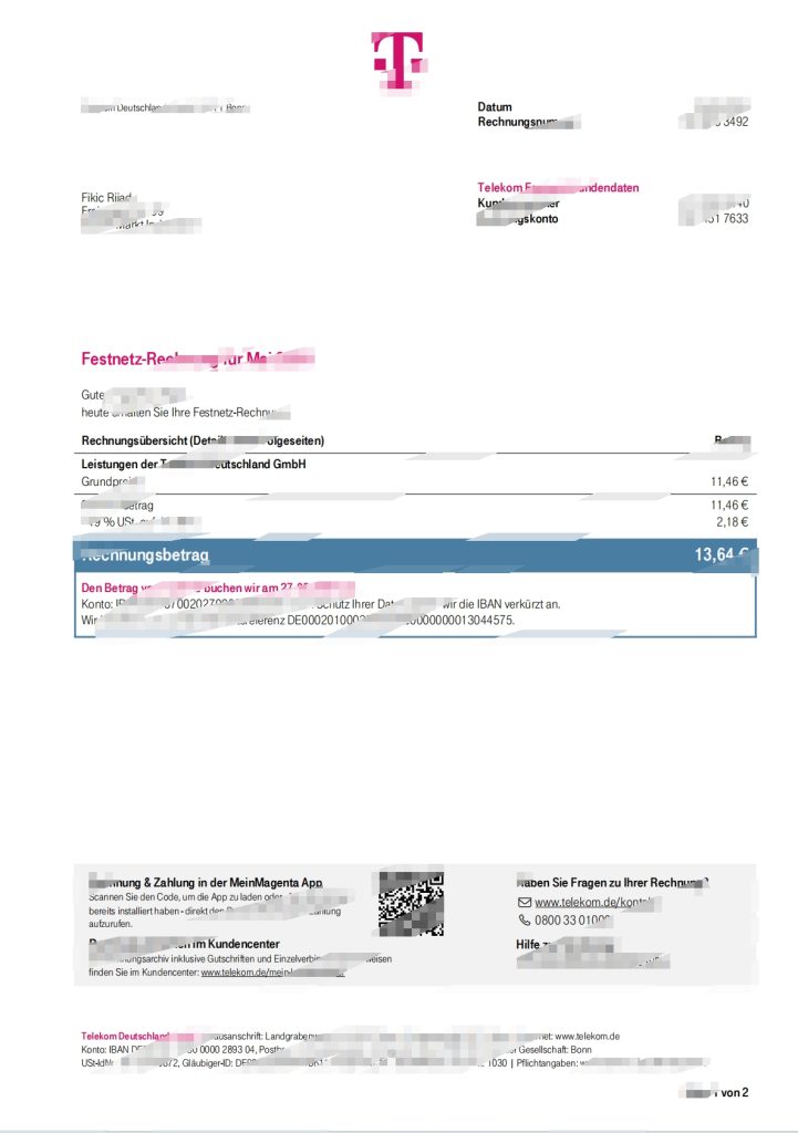 德国 T-Mobile 的 Word 和 PDF 格式