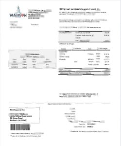 美国新泽西州麦迪逊区水电费账单Word和PDF模板USA New Jersey The Borough Of Madison Utility Bill Word And PDF Template-帮司令