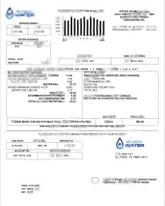 美国德克萨斯州埃尔帕索水费账单模板（Word 和 PDF 格式）USA Texas El Paso Water Utility Bill Template In Word And PDF Format-帮司令