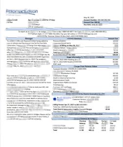 美国马里兰州波托马克爱迪生水电费账单Word和PDF模板（2页）USA Maryland Potomac Edison Utility Bill Word And PDF Template (2 pages)-帮司令