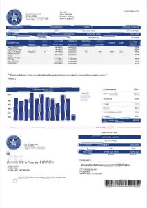 美国德克萨斯州糖城水电费账单模板（Word 和 PDF 格式）USA Texas City of Sugar Land Utility Bill Template In Word And PDF Format-帮司令