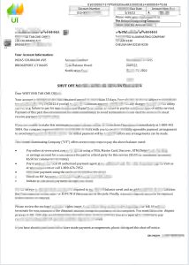 美国马萨诸塞州切尔西联合照明公司公用事业账单停运通知Word和PDF模板USA Massachusetts Chelsea The United Illuminating Company Utility Bill Shutoff Notice Word And PDF Template-帮司令