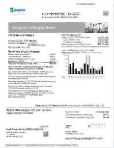 美国马里兰州 Pepco 公用事业账单 Word 和 PDF 模板（3 页）USA Maryland Pepco Utility Bill Word And PDF Template (3 pages)-帮司令