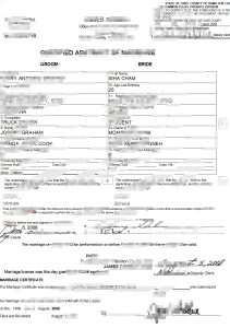 美国俄亥俄州结婚证word和pdf模板USA Ohio marriage certificate word and pdf template-帮司令