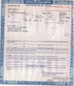 美国加州车辆产权证书pdf模板California Vehicle Title Certificate PDF Template-帮司令