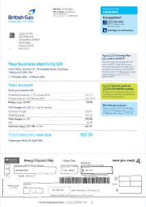 英国公司水电费账单pdf模板UK company utility bill pdf template-帮司令