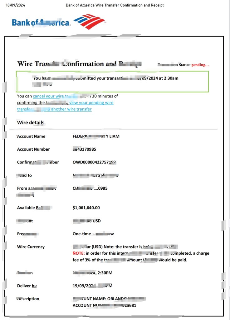 美国富国银行电汇确认模板（Word 和 PDF 格式）