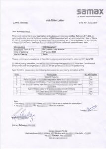 印度工作邀请函PDF模板Indian Job Invitation Letter PDF Template-帮司令