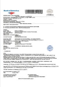 美国银行Swift消息模板Bank of America Swift Message Template-帮司令