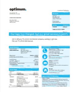 美国纽约州 Optimum Cablevision 账单 Word 和 PDF 模板Optimum Cablevision New York State Bill Word and PDF Templates-帮司令