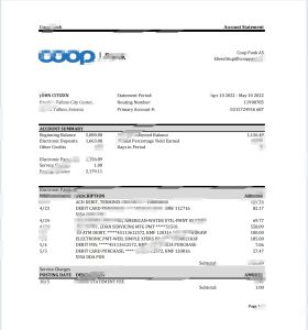 爱沙尼亚合作银行银行对账单 Excel 和 PDF 模板Estonia Coop Pank Bank Statement Excel And PDF Template-帮司令