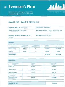 北美建筑公司收入证明/工资账单Word模板North American Construction Company Income Certificate/Payroll Word Template-帮司令