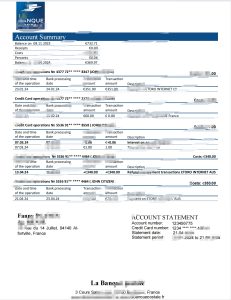 法国邮政银行电子账单模板（Word 和 PDF 格式）France La Banque Postale E-Statement Template in Word and PDF Format-帮司令