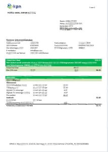 荷兰 KPN 公用事业账单 Word 和 PDF 模板Netherlands KPN Utility Bill Word And PDF Template-帮司令